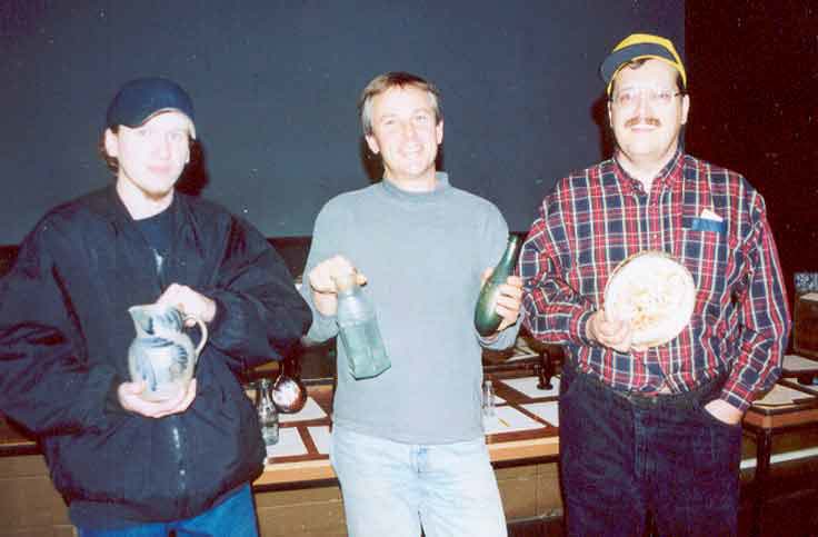 Winners of the first BABC Best Finds Contest: Chris Rowell, Phil Edmonds and Bob Ford, Jan. 2004